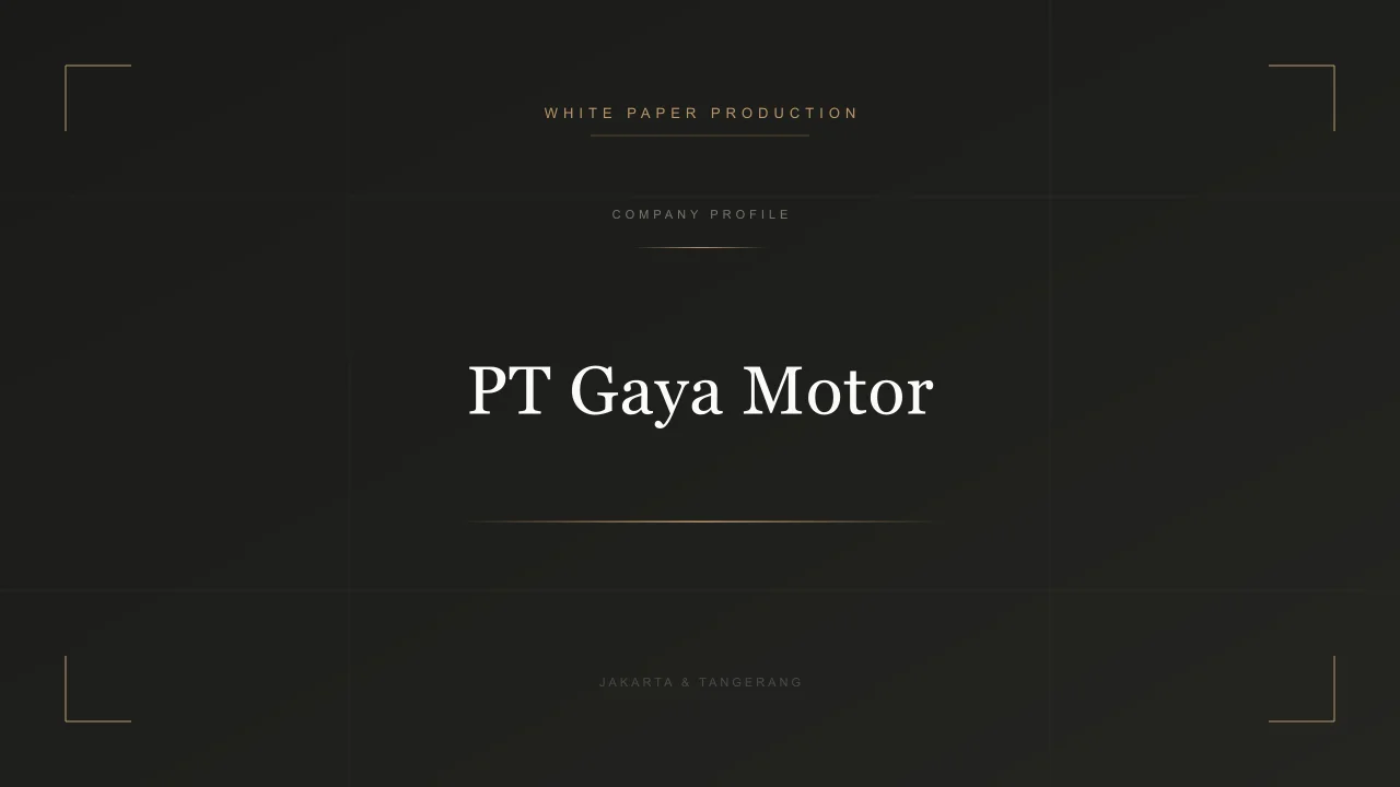 Video Company Profile PT Gaya Motor - White Paper Production