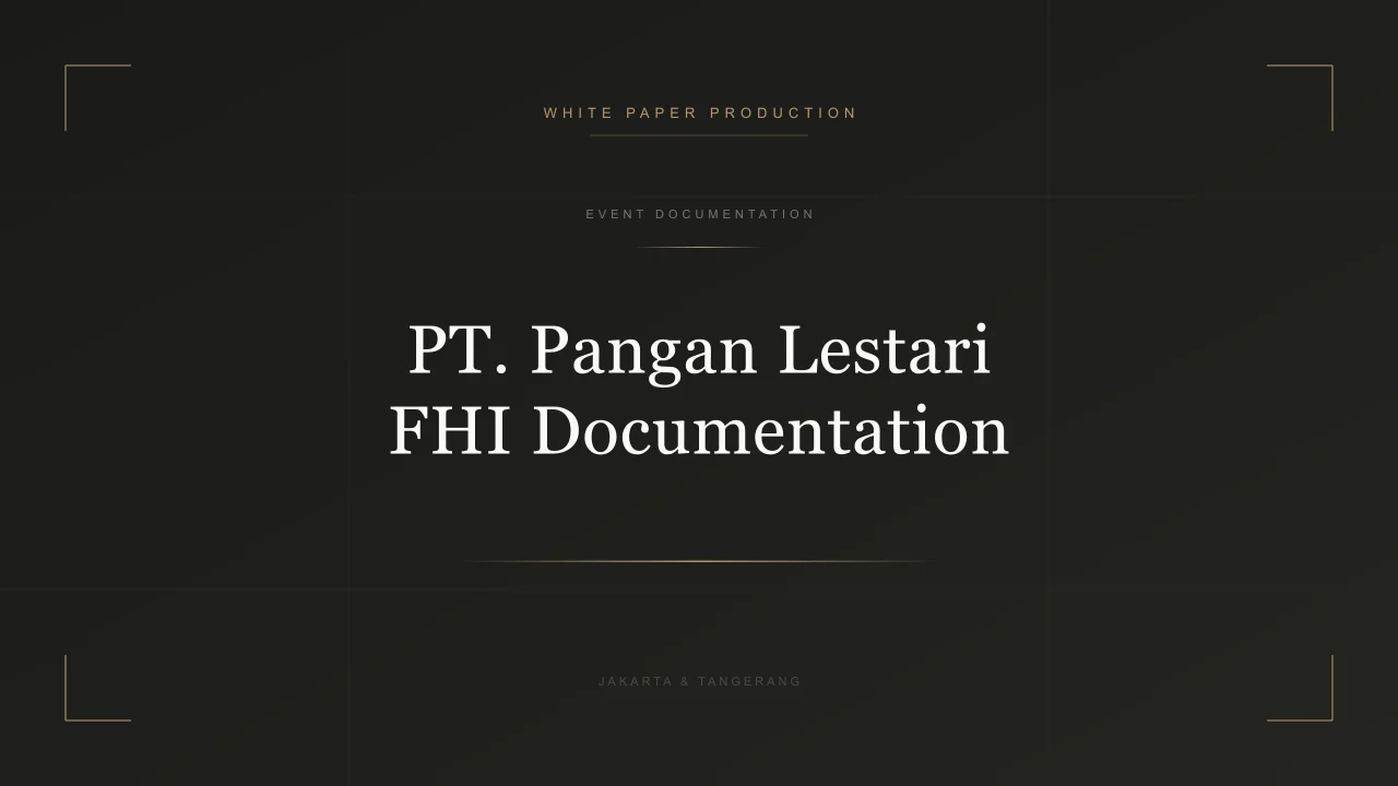 Video Documentation FHI PT Pangan Lestari - White Paper Production